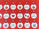 Páipéar Burlála Don Nollaig - Dearg / Christmas Gift Wrap Paper - Red