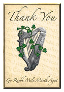 Go Raibh Maith Agat  / Thank You Pack - Harp