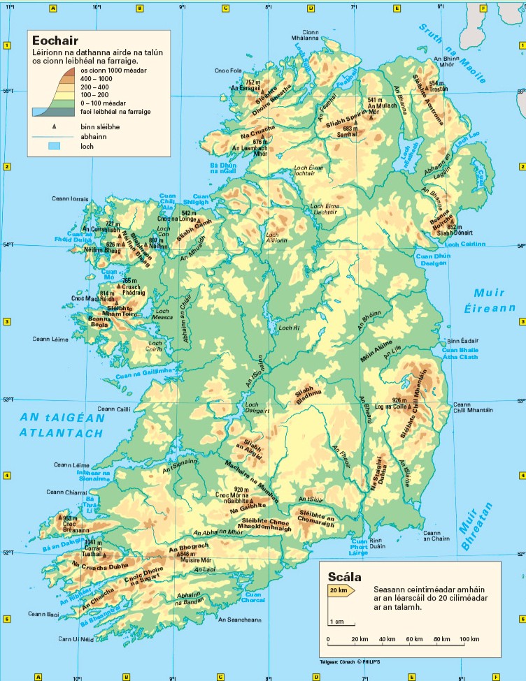 Éire: Léarscáil Balla / Ireland: Wall Map