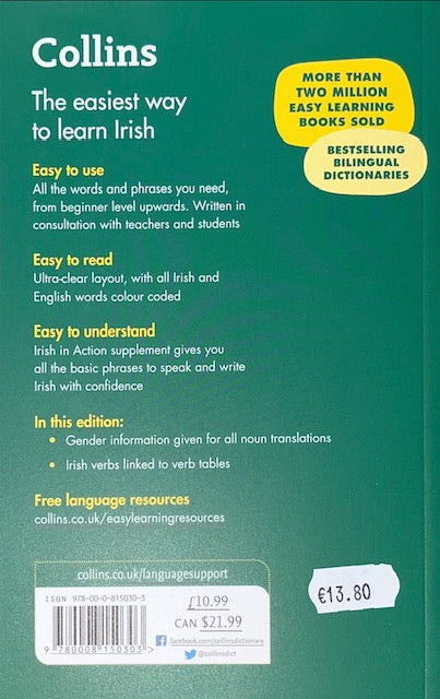 Irish Visual Dictionary Collins Easy Learning Irish Dictionary