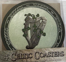 Celtic Coasters - Green Harp