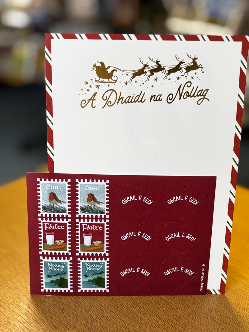 Litir Chuig Daidí na Nollag - Santa Letter Writing Set - As Gaeilge!