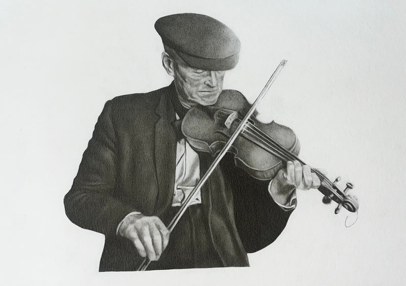 A4 illustration of Mickey Doherty (1884 - 1970)