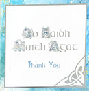 Go Raibh Maith Agat / Thank You pack - Blue with Celtic Letter