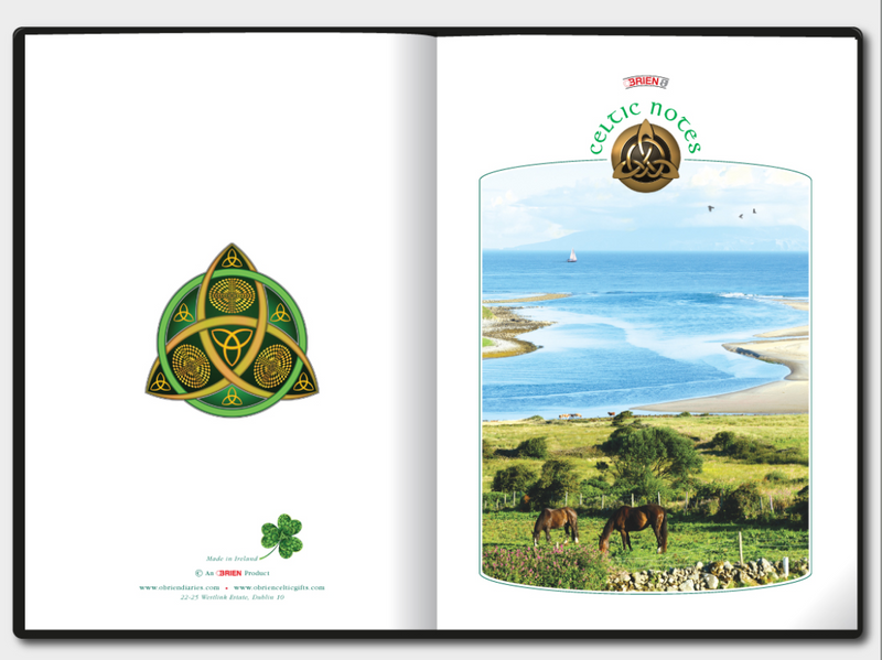 A5 Celtic Notebook with Elastic Closure - 3 Colours Available