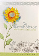 Le Comhbhrón / With Sincere Sympathy - Sunflower