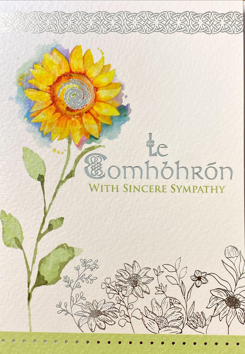 Le Comhbhrón / With Sincere Sympathy - Sunflower