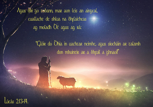 Cártaí Nollag - Lúcás 2:13-14.