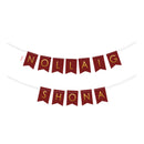 Stiallbhratach Nollaig Shona - Wine & Gold Bunting