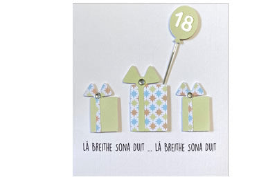 Lá Breithe Sona Duit - 18 - bronntanais - 18th Birthday