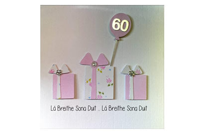 Lá Breithe Sona Duit - 60 - Bandearg - Bronntanais - 60th Birthday