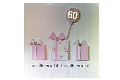 Lá Breithe Sona Duit - 60 - Bandearg - Bronntanais - 60th Birthday