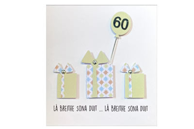 Lá Breithe Sona Duit - 60 - Bronntanais - 60th Birthday