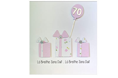 Lá Breithe Sona Duit - 70 - Bandearg - Bronntanais - 70th Birthday