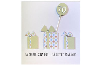 Lá Breithe Sona Duit - 70 - Bronntanais - 70th Birthday