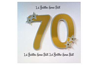 Lá Breithe Sona Duit - 70th Birthday - Óir