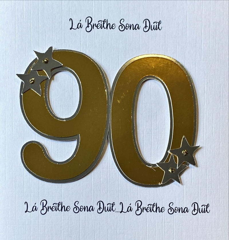 Lá Breithe Sona Duit - 90 - Óir - 90th Birthday