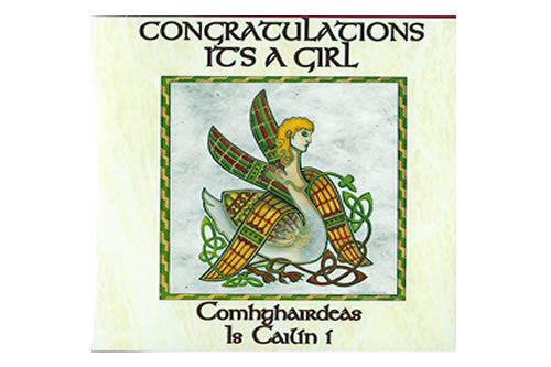 Comhghairdeas is cailín í / Congratulations it’s a girl