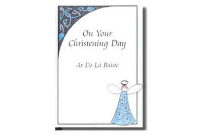 Ar do lá Baiste / On your Christening  (Baptism) Day - Angel - Blue