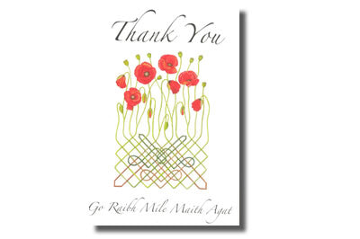 Go Raibh Maith Agat  / Thank You Pack - Poppies