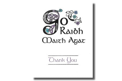 Go Raibh Maith Agat / Thank You Pack - 'Celtic G'