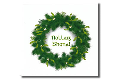 Cártaí Nollag / Christmas Card Pack - Christmas Wreath