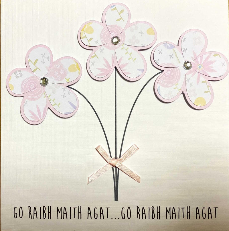 Simply Special Handmade Cards Go Raibh Míle Maith Agat (flower)
