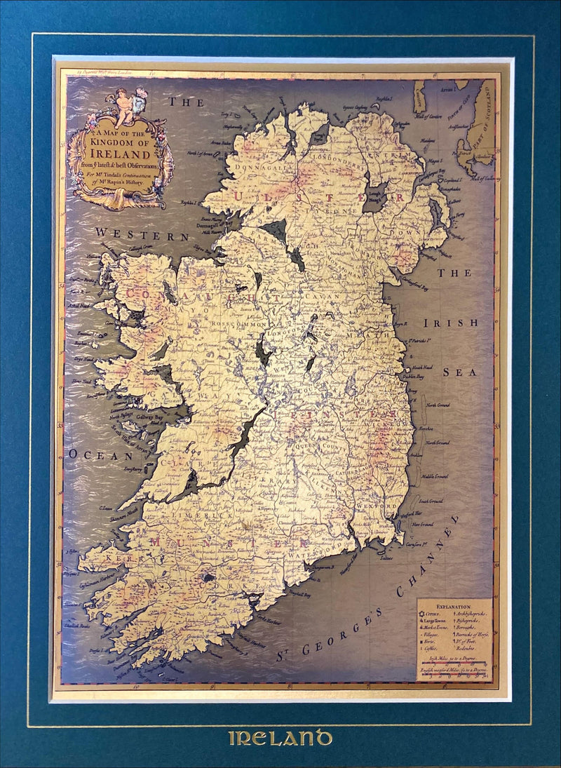Olde Map of the Kingdom of Ireland